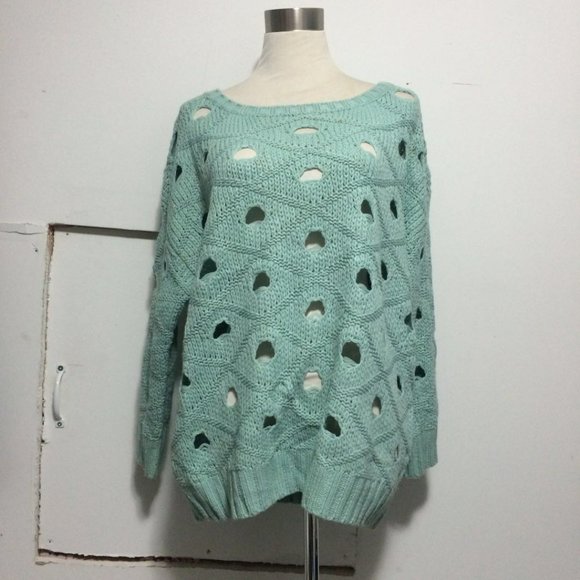 NEW Yesstyle Mint Knit Sweater Oversize - Picture 1 of 4